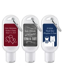 Personalized Hand Sanitizer with Carabiner - Silhouette Collection
