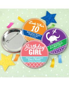 Kids Birthday Buttons (2.25")