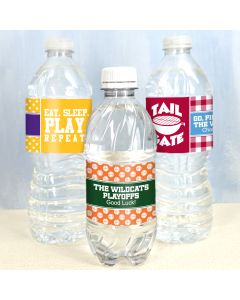 Water Bottle Labels - Sports Themed (Set of 5)