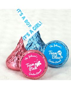 Team Pink or Blue "It's A Girl/Boy" Plume Hershey's Kisses (Set of 200)