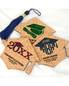 "Graduation Cap" Cork Coaster