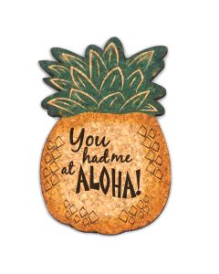 You Had Me At Aloha Pineapple Cork Coaster Wedding Favors (Set of 4)