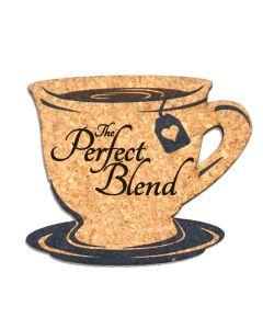The Perfect Blend Tea Cup Cork Coaster Wedding Favors (Set of 4)