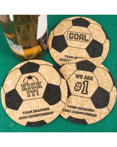 Personalized Soccer Ball Cork Coaster
