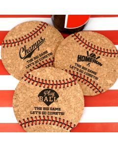 Personalized Baseball Cork Coaster