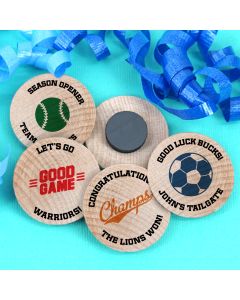 Wooden Magnets - Sports Themed