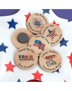 Patriotic Wooden Magnets