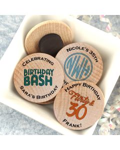 Adult Birthday Wooden Magnets