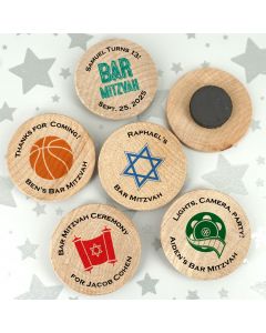 Bar Mitzvah & Bat Mitzvah Wooden Magnets