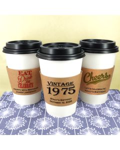 Adult Birthday Insulated Cup Sleeves