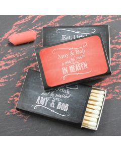 Personalized Matchboxes - Silhouette Collection - Set of 50 (Black Box)