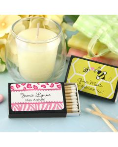 Baby Personalized Matches - Set of 50 (Black Box)
