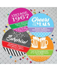 Adult Birthday Paper Coasters